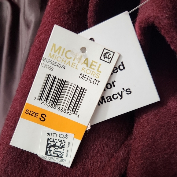 Michael Kors Peacoat Wool Blend Double Breasted Coat - Picture 11 of 13